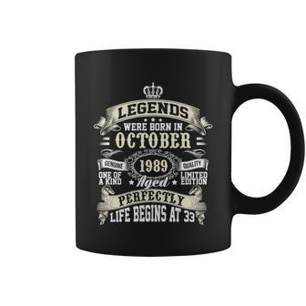 Legends Were Born In October 1989 Vintage 33Rd Birthday Gift For Men & Women Coffee Mug - Monsterry DE