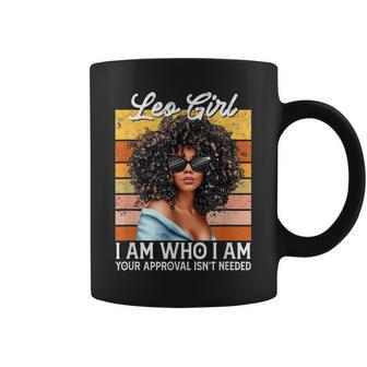 Leo Girl I Am Who I Am Birthday Afro Black Womens Coffee Mug - Thegiftio UK
