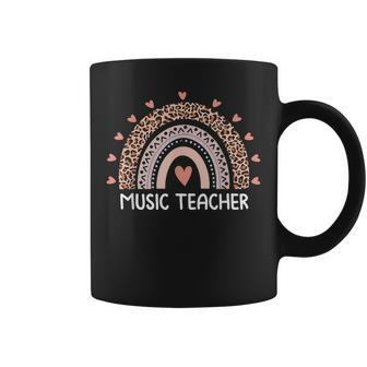 Leopard Cute Rainbow Music Teacher Back To School Supplies V2 Coffee Mug - Thegiftio UK