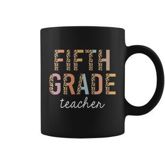 Leopard Fifth Grade Teacher Cute 5Th Grade Back To School Gift Coffee Mug - Monsterry DE