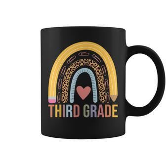 Leopard Rainbow Third Grade Teacher Student Back To School Coffee Mug - Thegiftio UK