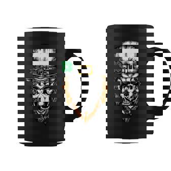 Leprechaun Irish Skull Skeleton Ginger Beard St Patricks Day Coffee Mug - Monsterry