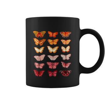 Lesbian Flag Color Butterfly Subtle Sapphic Pride Aesthetic Coffee Mug - Monsterry DE