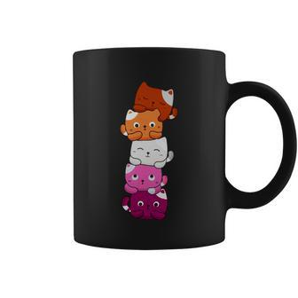 Lesbian Pride Cat Lgbt Gay Flag Cute Hers And Hers Funny Gift Coffee Mug - Monsterry AU