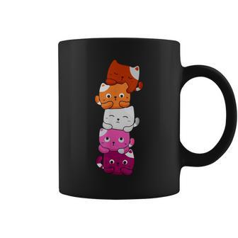 Lesbian Pride Cat Lgbt Gay Flag Cute Hers And Hers Gifts Coffee Mug - Thegiftio UK