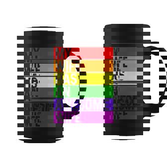 Lesbian Wife Funny Lgbtq Gay Pride Month Rainbow Flag Coffee Mug - Thegiftio UK