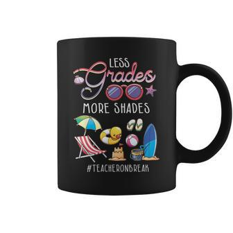 Less Grades More Shades Teacher On Break Summer Coffee Mug - Thegiftio UK