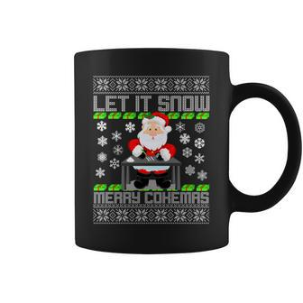 Let It Snow Merry Cokemas Santa Claus Ugly Christmas Tshirt Coffee Mug - Monsterry UK