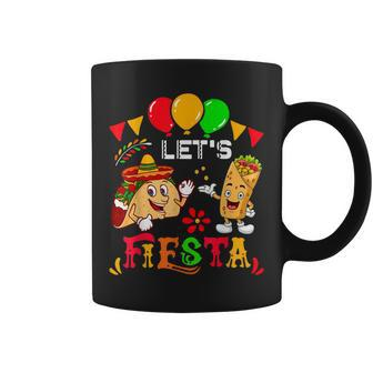 Lets Fiesta Burrito And Tacos Cinco De Mayo Party Mexican Coffee Mug - Thegiftio UK