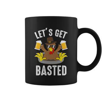 Lets Get Basted Funny Thanksgiving Basted Thanksgiving Turkey Coffee Mug - Thegiftio UK