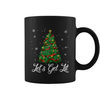 Lets Get Lit Christmas Tree Funny Ing Meaningful Gift Coffee Mug - Monsterry