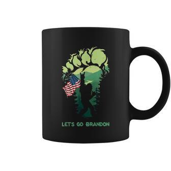 Lets Go Brandon Bigfoot American Flag Graphic Design Printed Casual Daily Basic Coffee Mug - Thegiftio UK