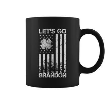 Lets Go Brandon St Patricks Day St Patricks Day Funny St Patricks Day American Flag Shamrock Tshirt Coffee Mug - Monsterry