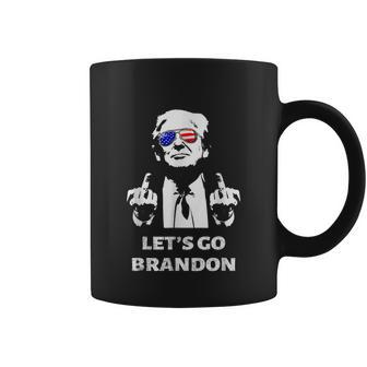 Lets Go Brandon Trump Middle Finger Tshirt Coffee Mug - Monsterry