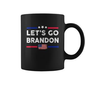 Lets Go Brandon Us Flag Funny Coffee Mug - Monsterry