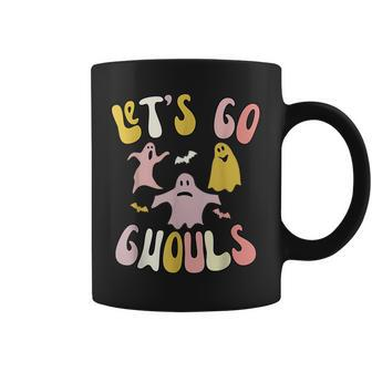 Lets Go Ghouls Groovy Halloween Ghost Essential Gift Coffee Mug - Thegiftio UK