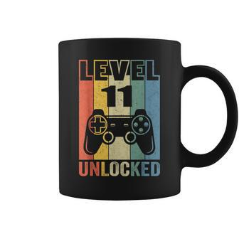 Level 11 Unlocked Funny Video Gamer 11Th Birthday Gift Coffee Mug - Seseable