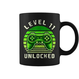 Level 11 Unlocked Video Game 11Th Birthday Gamer Boys Coffee Mug - Seseable