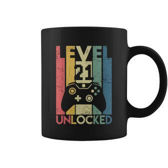 Level 21 Unlocked Shirt Funny Video Gamer 21St Birthday Gift Coffee Mug - Monsterry AU