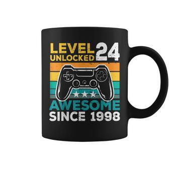Level 24 Unlocked Awesome 1998 24Th Birthday Man Video Game V2 Coffee Mug - Seseable