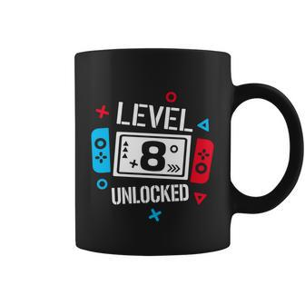 Level 8 Unlocked Birthday 8Th Birthday Boy Gamer 8 Years Old Gamer Graphic Design Printed Casual Daily Basic Coffee Mug - Thegiftio UK