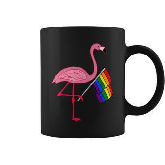 Lgbt Flamingo Pride Flag Coffee Mug - Monsterry