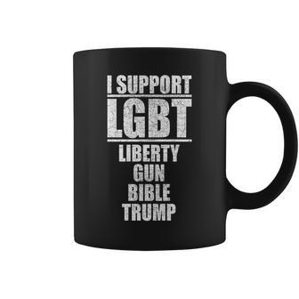 Lgbt Liberty Gun Bible Trump Coffee Mug - Monsterry