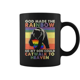 Lgbt Pride Bear God Made The Rainbow Black Cotton For Men And Women Coffee Mug - Thegiftio UK