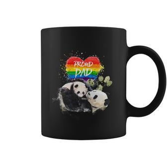 Lgbt Pride Papa Panda Bear Rainbow Proud Dad Fathers Day Cool Gift Coffee Mug - Thegiftio UK