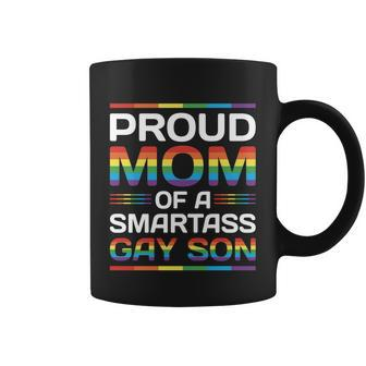 Lgbt Proud Mom Of A Smartass Pride Month Coffee Mug - Monsterry AU