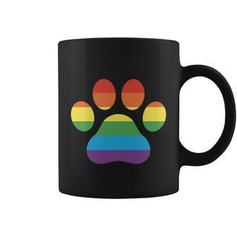 Lgbt Rainbow Pride Furry Dog Paw Pride Month Coffee Mug - Monsterry