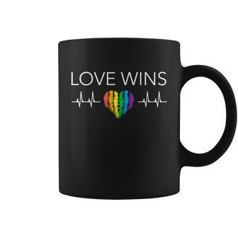 Lgbtq Love Wins Gay Pride Rainbow Gift Coffee Mug - Thegiftio UK