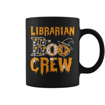 Librarian Teacher Boo Crew Halloween Librarian Teacher Coffee Mug - Seseable