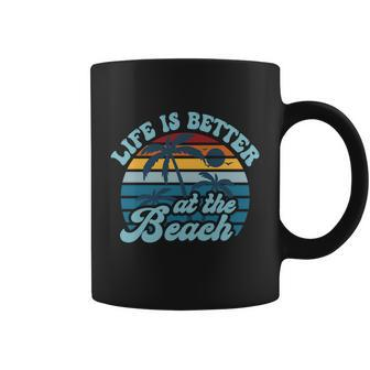 Life Is Better At The Beach Girls Trip Summer Vacation Retro Funny Gift Coffee Mug - Thegiftio UK