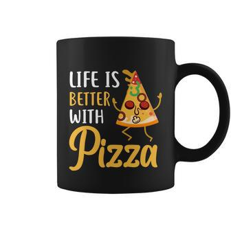 Life Is Better With Pizza Graphic Plus Size Shirt For Girl Boy Unisex Graphic Design Printed Casual Daily Basic Coffee Mug - Thegiftio UK