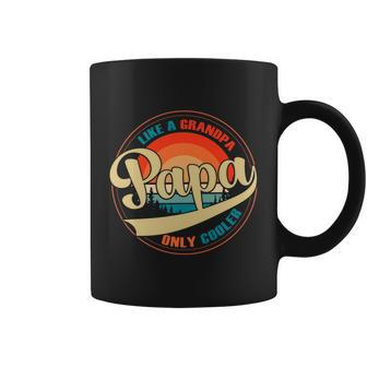 Like A Grandpa Only Cooler Papa Quote Sunset Vintage Graphic Design Printed Casual Daily Basic Coffee Mug - Thegiftio UK