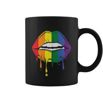 Lips Lgbt Gay Pride Lesbian Bisexual Ally Quote V2 Coffee Mug - Monsterry UK