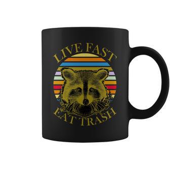 Live Fast Eat Trash V2 Coffee Mug - Monsterry UK