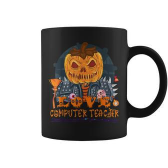 Love Computer Teacher Scary Halloween Costume - Funny School Coffee Mug - Thegiftio UK