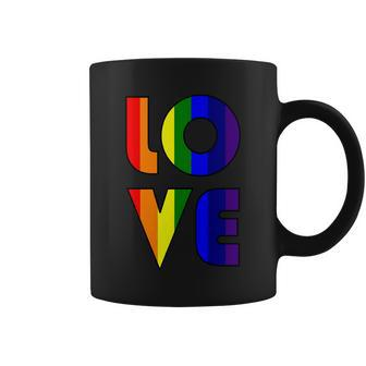 Love Gay Pride Logo Rainbow Tshirt Coffee Mug - Monsterry DE