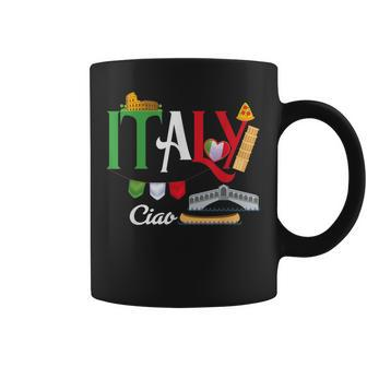 Love Italy & Everything Italian Culture Souvenir Italia Flag Coffee Mug - Thegiftio UK