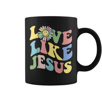 Love Like Jesus Christian God Lover Funny Words On Back Coffee Mug - Thegiftio UK