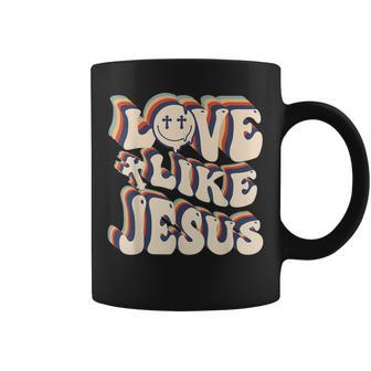 Love Like Jesus Christian God Lover Funny Words On Back V3 Coffee Mug - Thegiftio UK