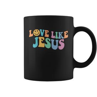 Love Like Jesus Religious God Christian Words Gift Coffee Mug - Monsterry