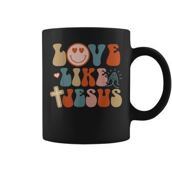 Love Like Jesus Religious God Christian Words On Back Coffee Mug - Thegiftio UK