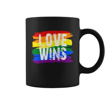 Love Wins Lgbtq Pride Flag Coffee Mug - Monsterry