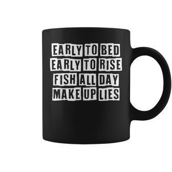 Lovely Funny Cool Sarcastic Early To Bed Early To Rise Fish Coffee Mug - Thegiftio UK