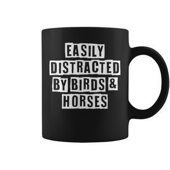 Lovely Funny Cool Sarcastic Easily Distracted By Birds & Coffee Mug - Thegiftio UK