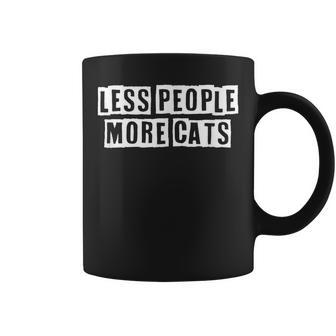 Lovely Funny Cool Sarcastic Less People More Cats Coffee Mug - Thegiftio