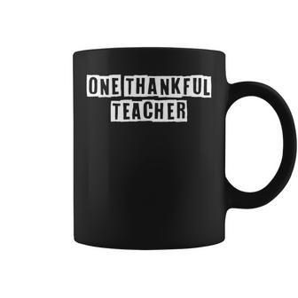 Lovely Funny Cool Sarcastic One Thankful Teacher Coffee Mug - Thegiftio UK